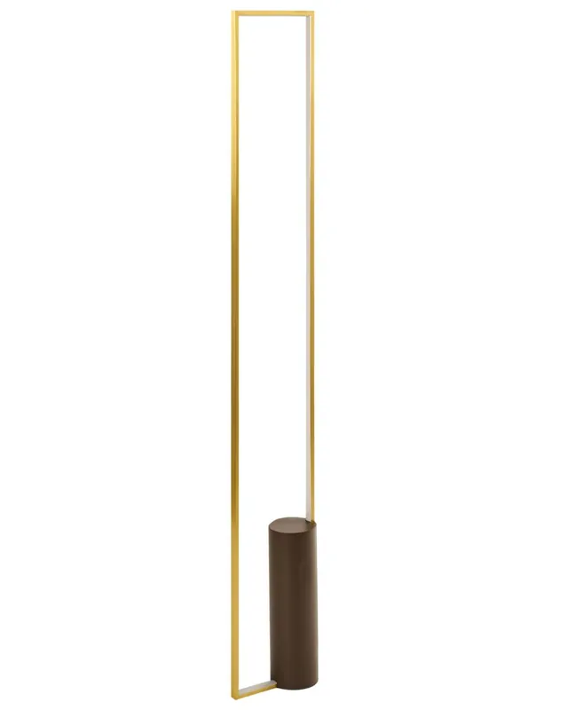 Lámpara LED de pie PATRICIO Metal Dorado - Decoración