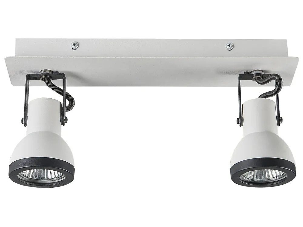 Lámpara de 2 focos BARO ajustable Metal Blanco - Decoración