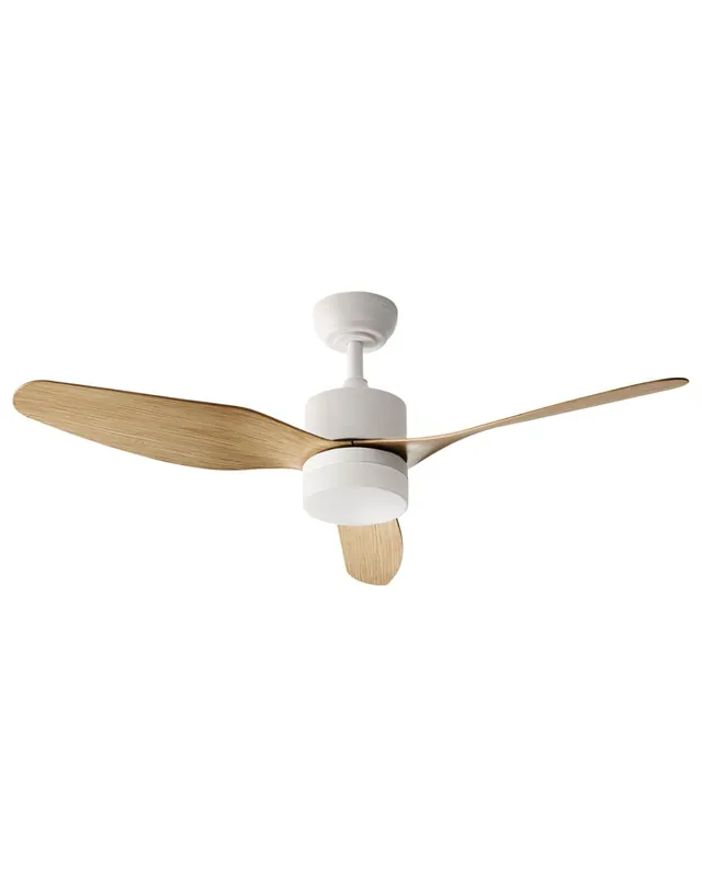 Ventilador de techo con luz ANDERSON con mando Marrón claro - Electrodomésticos