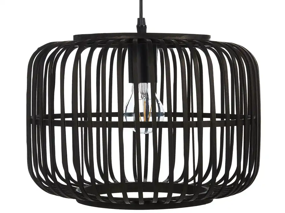 Lámpara colgante MACHEKE Madera de bambú Negro - Decoración
