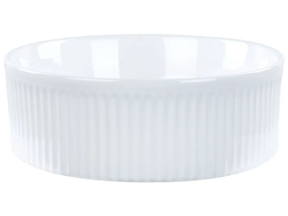 Lavabo sobre encimera de cerámica blanca ⌀ 37 cm GELDO - Baño