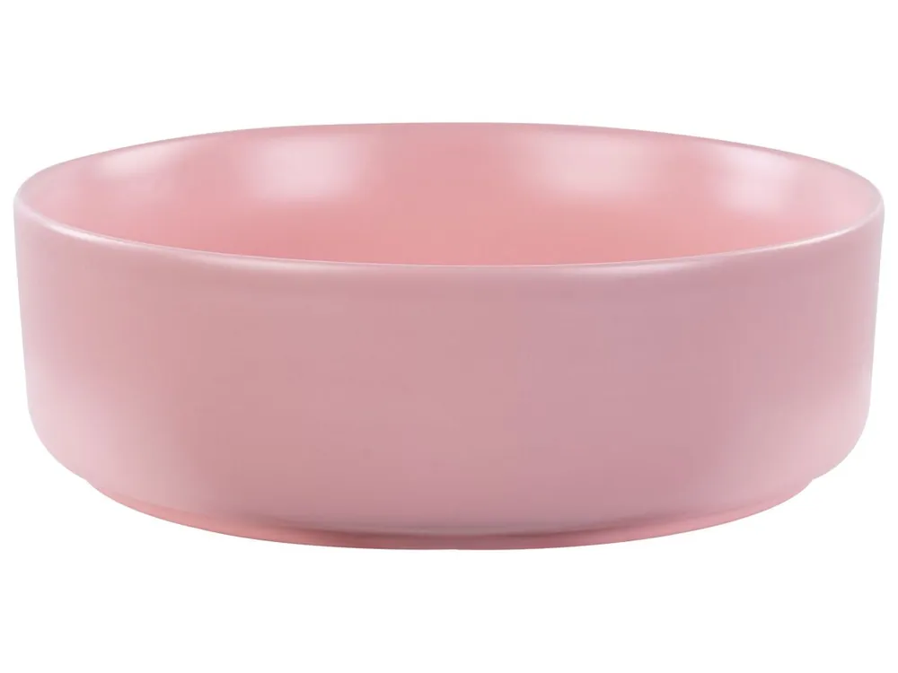 Lavabo sobre encimera de cerámica gris efecto granito ⌀ 37 cm GUDAR - Baño