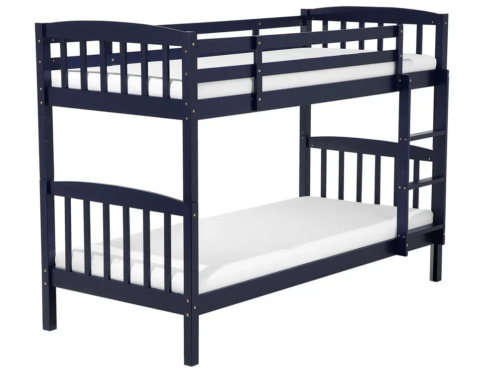Litera Madera de pino REVIN 90 x 200 cm Azul marino - Descanso
