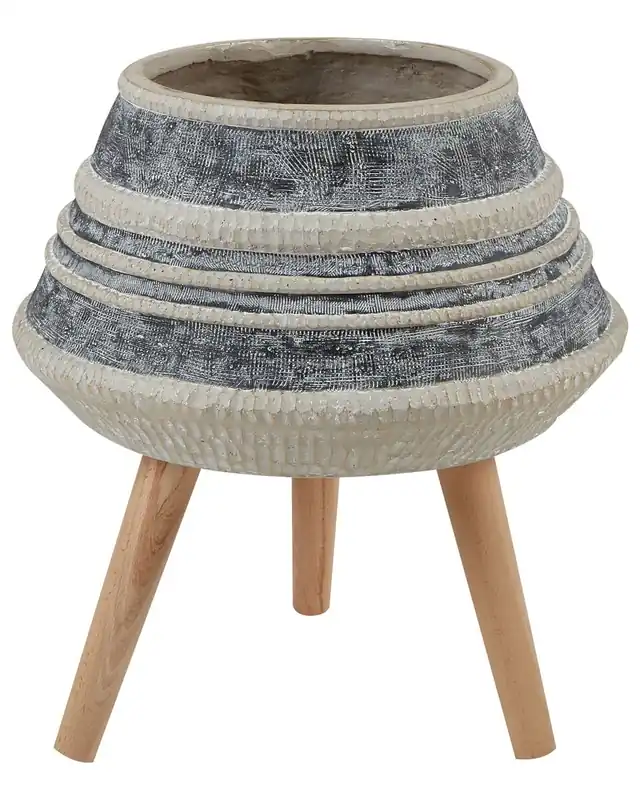 Maceta con patas ATHAEA 37 cm Beige - Decoración