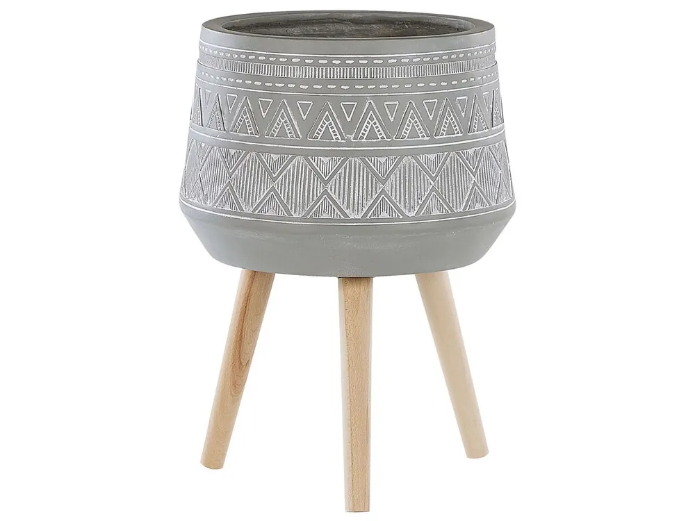 Maceta con patas MALAKI 44 cm Gris claro - Decoración
