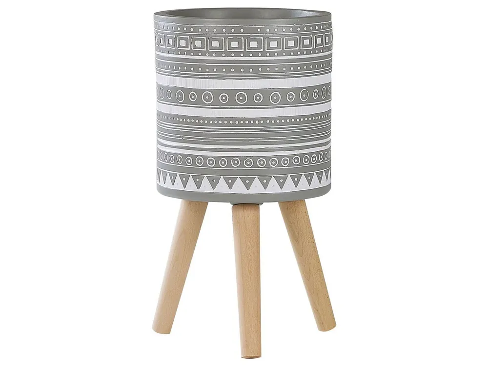 Maceta con patas NAUSA 30 cm Gris claro - Decoración