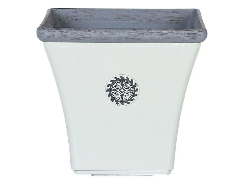 Maceta ELATEIA 37 cm Blanco - Decoración