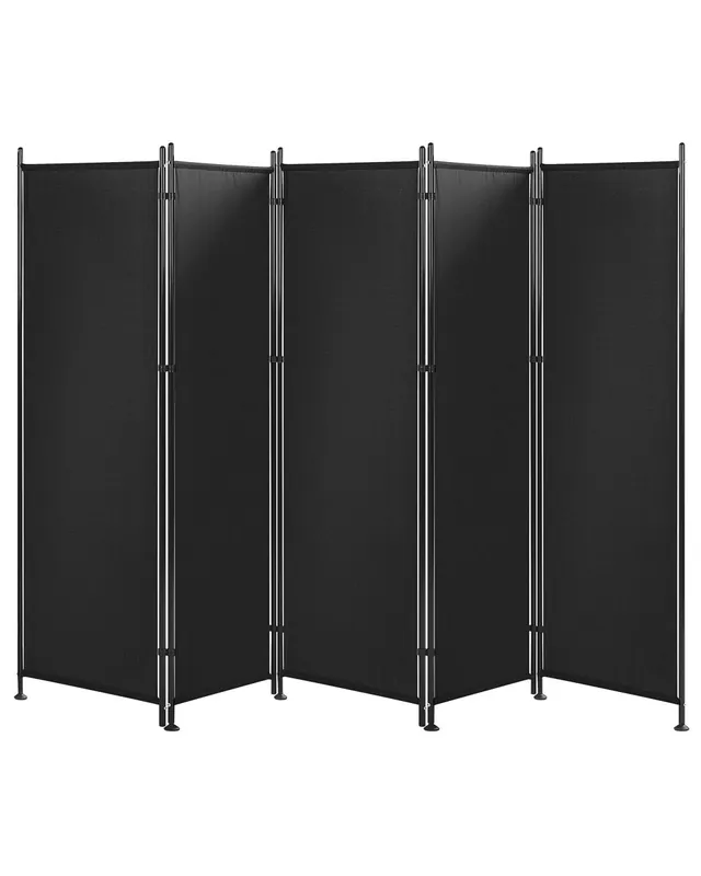 Separador de ambientes de 5 paneles NARNI Negro 267 cm 170 cm - Decoración