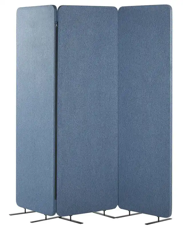 Separador acústico de 3 paneles STANDI Azul 184 cm 184 cm - Decoración
