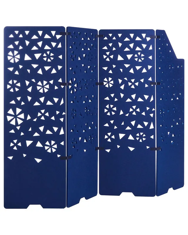 Separador de ambientes de 4 paneles STARRY Azul marino 240 cm 180 cm - Decoración