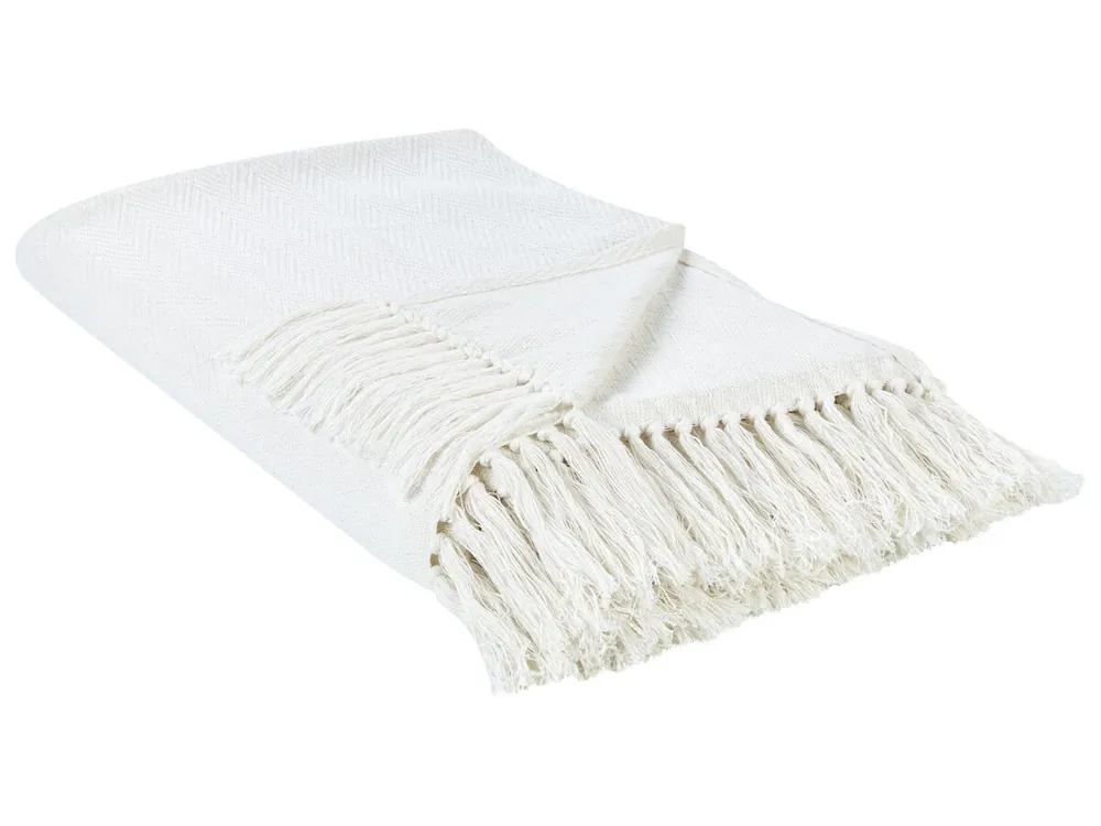 Manta AMPARA Algodón 150 x 200 cm Blanco crema - Textil